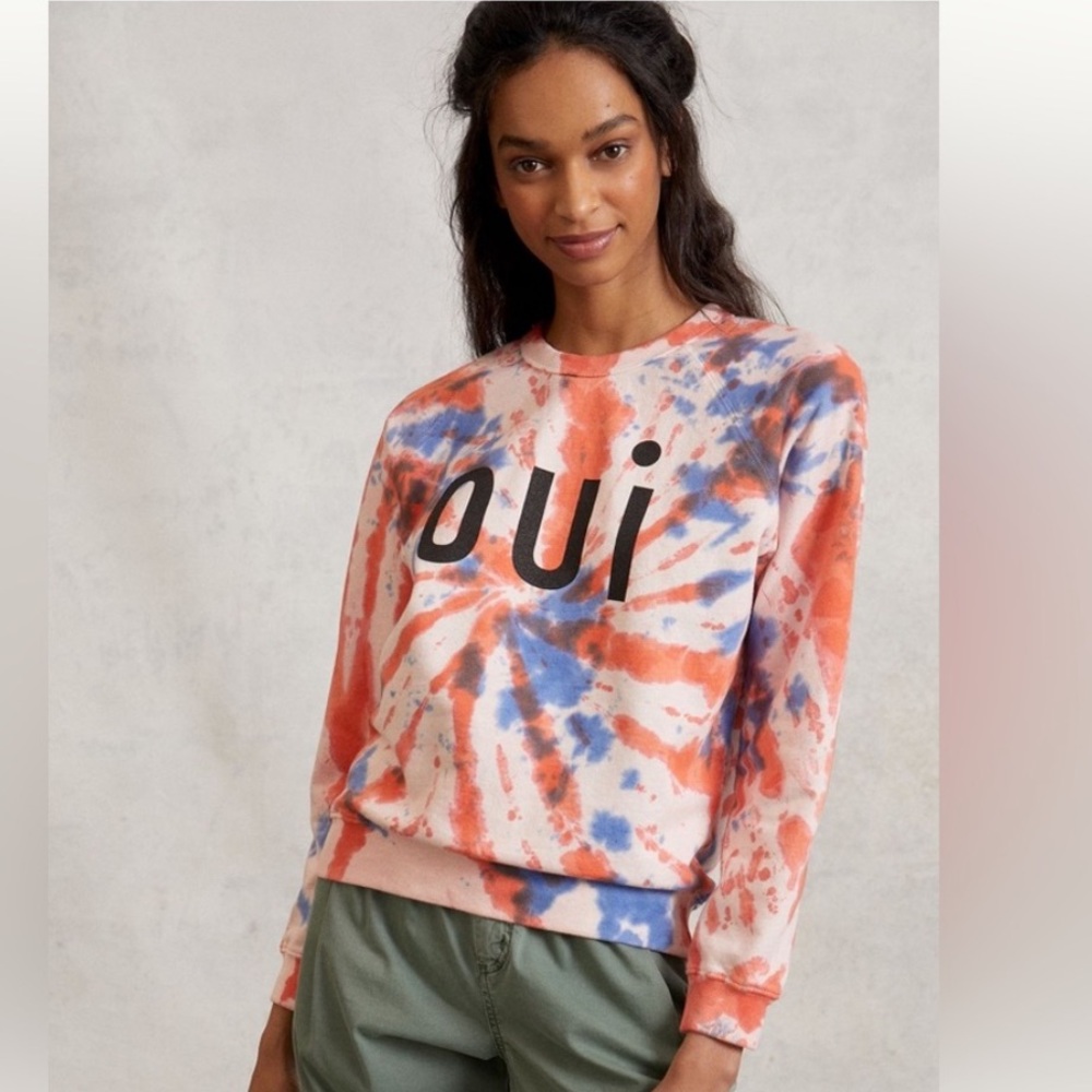 Clare V. Tie-dyed Oui Sweatshirt Like New XS for Anthro